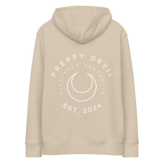 Preppy Devil "Live Your Aesthetic" branded eco hoodie