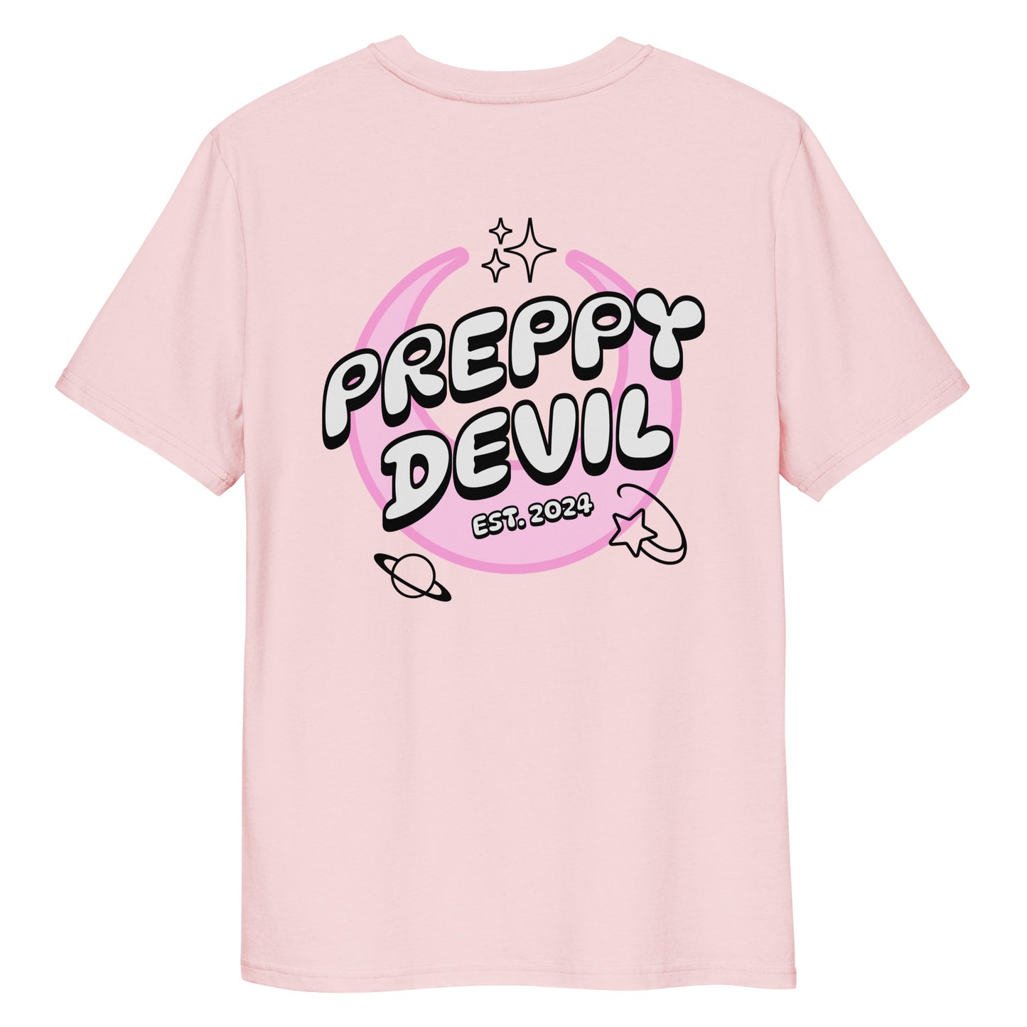Preppy Devil "Cosmic Emojis" organic cotton t-shirt