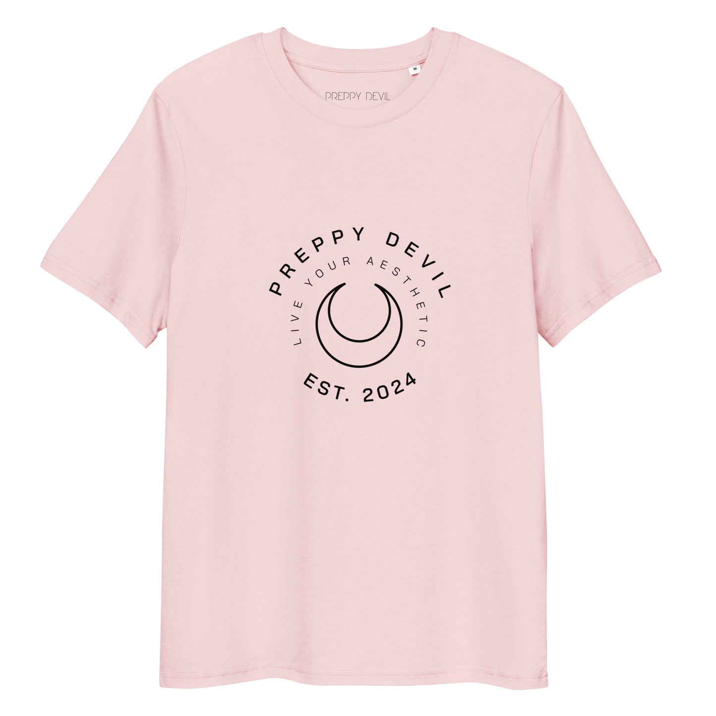Preppy Devil Branded "Live Your Aesthetic" organic cotton t-shirt