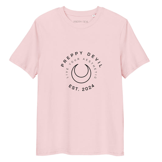 Preppy Devil Branded "Live Your Aesthetic" organic cotton t-shirt