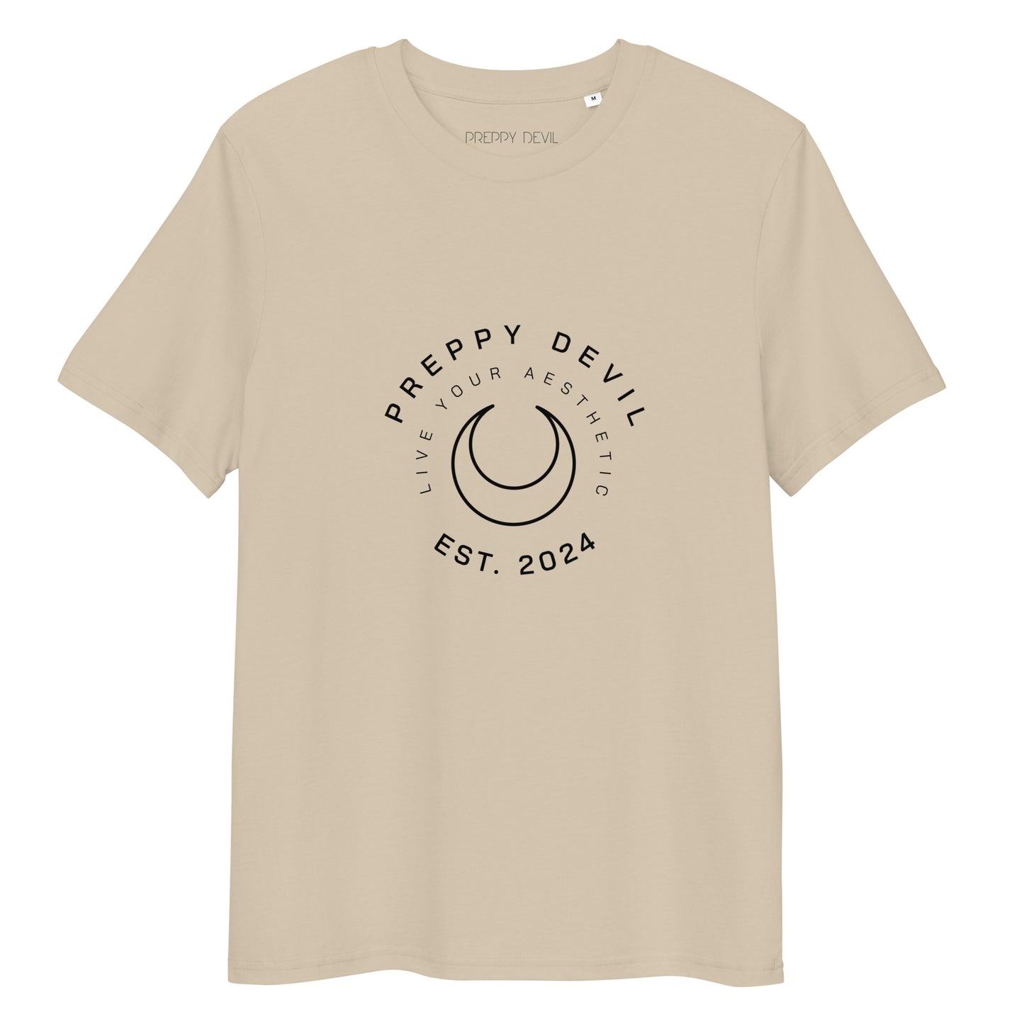 Preppy Devil Branded "Live Your Aesthetic" organic cotton t-shirt