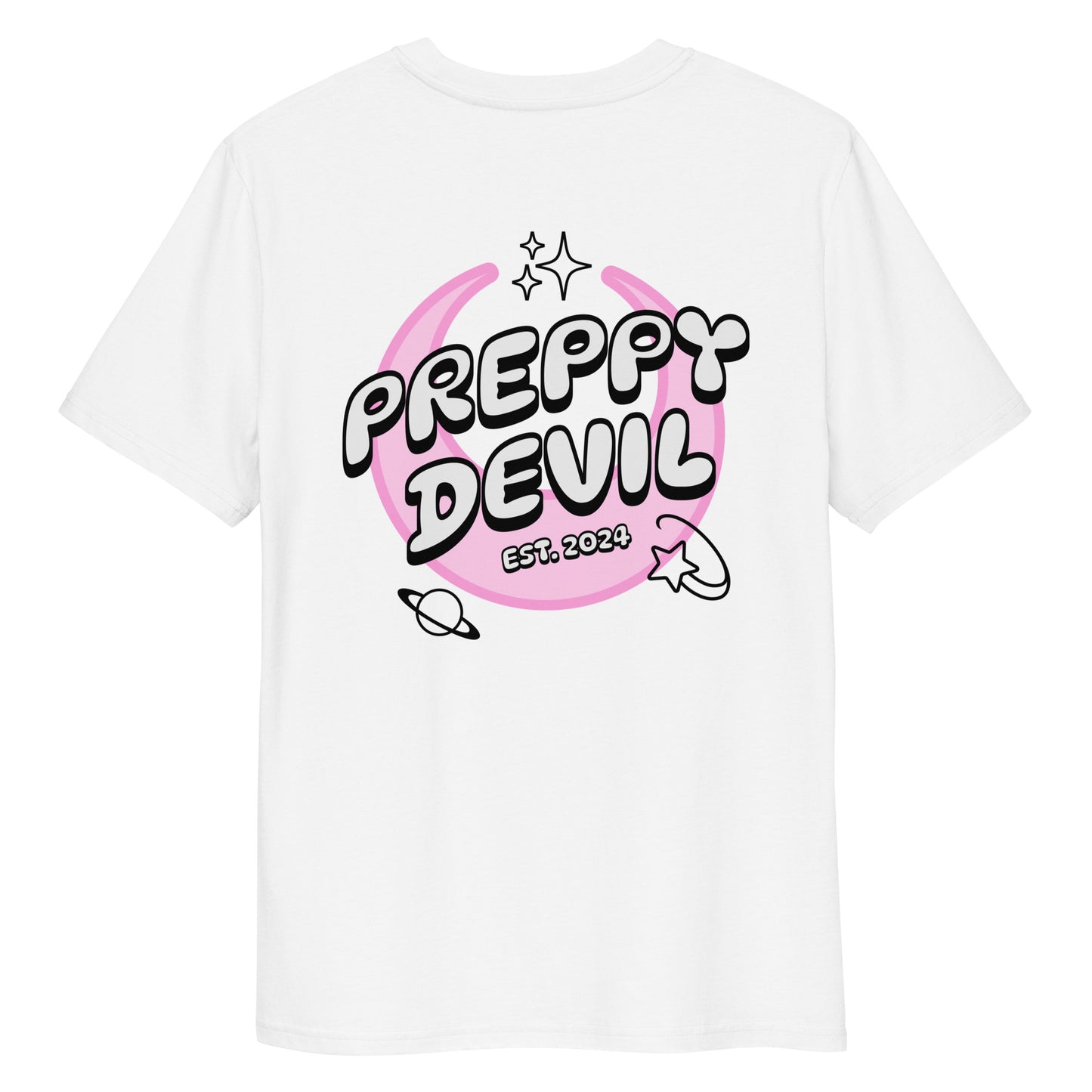 Preppy Devil "Cosmic Emojis" organic cotton t-shirt