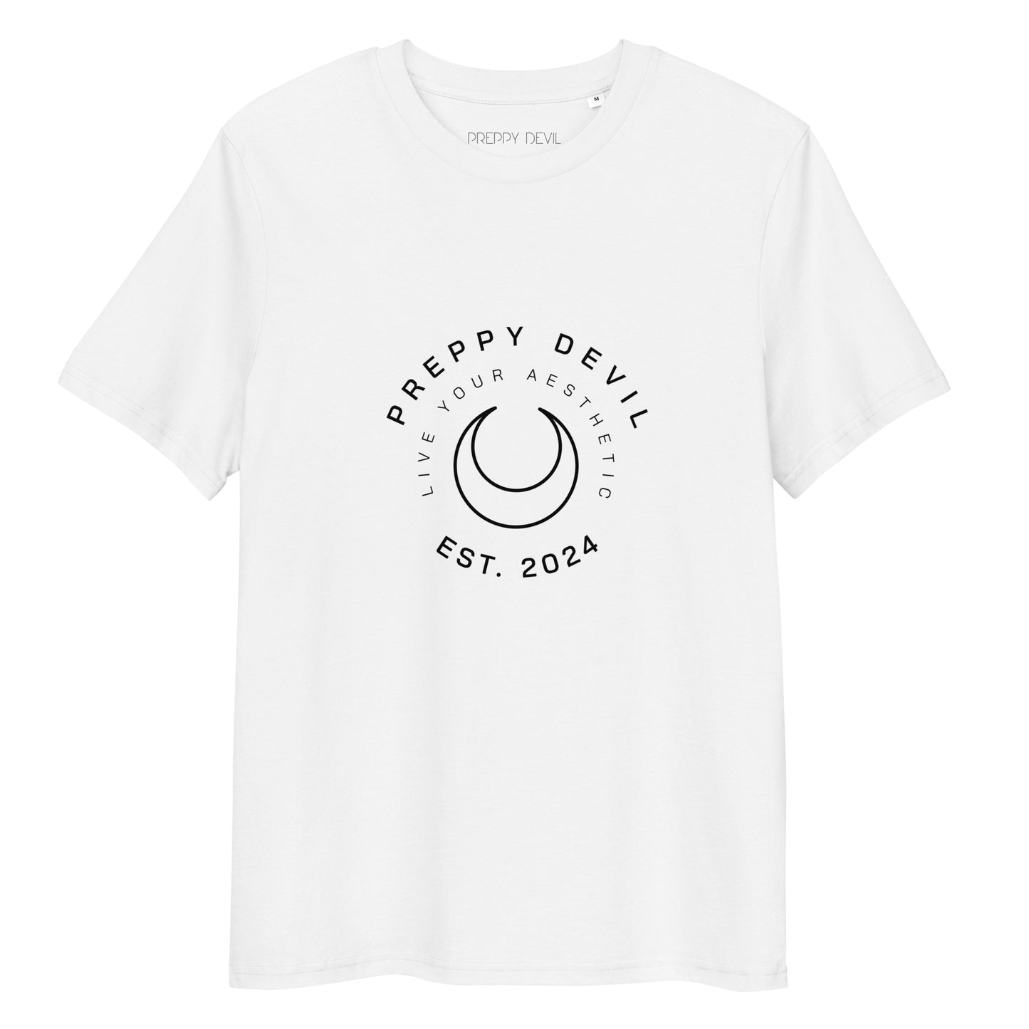 Preppy Devil Branded "Live Your Aesthetic" organic cotton t-shirt